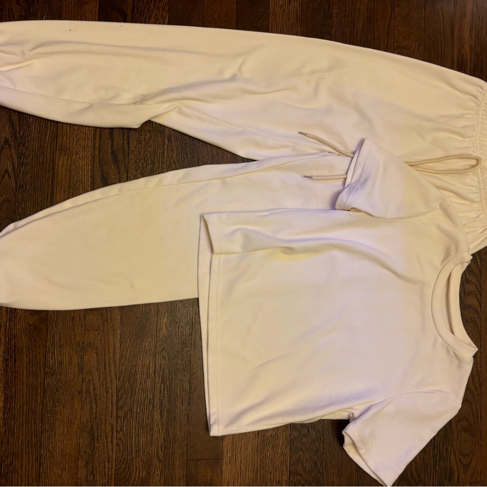 SHEIN Cream Joggers Relaxed Fit Sweatpants